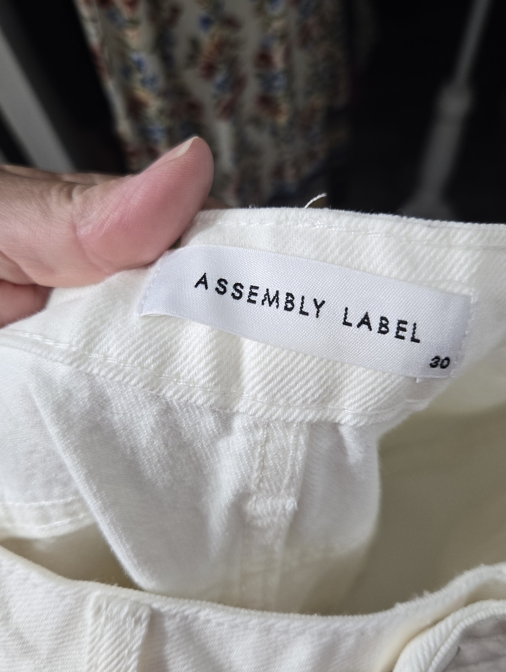 Assembly Label Women's Ivory White Jeans Sz 30 Like New 100% Cotton - Picture 4 of 7